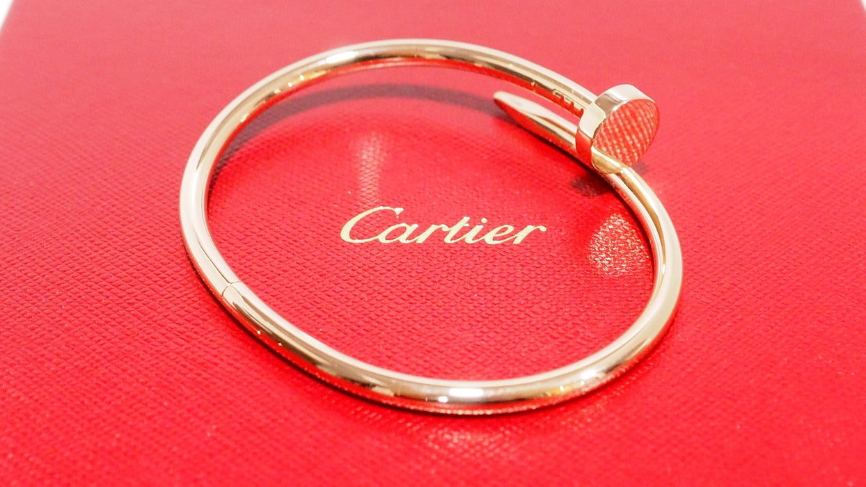 Cartier Juste un Clou High Quality Paved Diamonds Nail Design Fashion  Bracelet For Ladies Silver/ Rose
